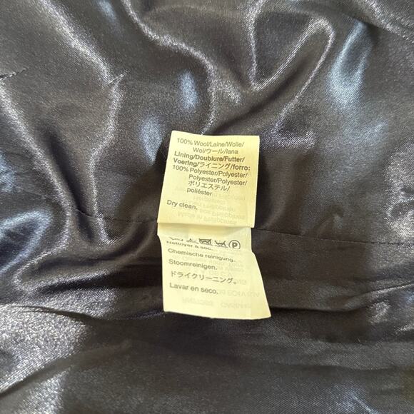 J. Crew Regent 100% Wool Double Serge Forest Green Mid Topcoat Jacket Size 12 - Picture 11 of 11